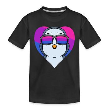 Bisexuell Pinguin Geschenk - Kinder Premium Bio T-Shirt - Schwarz - Vorne