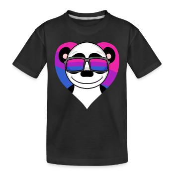 Bisexual Panda Gift - Kids' Premium Organic T-Shirt - black - Front