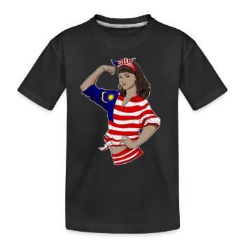 Fille malaisienne Incassable Héritage malaisien - T-shirt bio Premium Enfant - noir - Devant