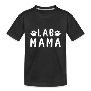 Lab Mam - Labrador Dog Owner Lover - Kinder Premium Bio T-Shirt - Schwarz - Vorne