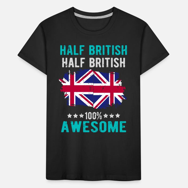 Halb Brite Halb Britisch Kinder Premium Bio T-Shirt