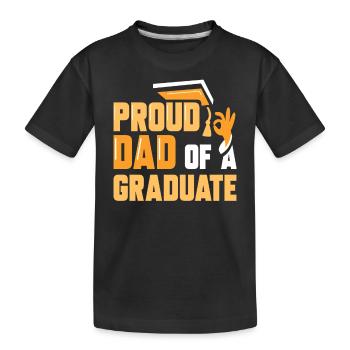 Fier père d’un diplômé diplômé - T-shirt bio Premium Enfant - noir - Devant