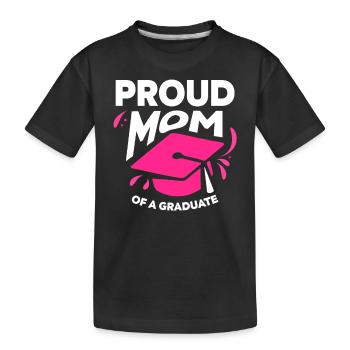 Fière mère d’un diplômé diplômé - T-shirt bio Premium Enfant - noir - Devant