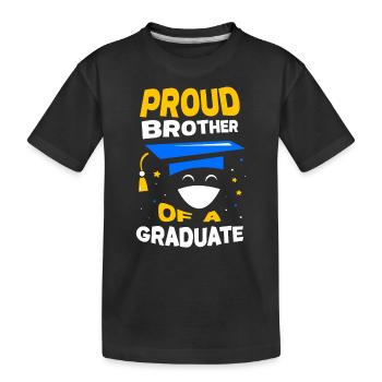 Fier frère d’un diplômé diplômé - T-shirt bio Premium Enfant - noir - Devant