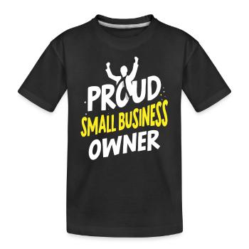 Fier propriétaire d’un fondateur de petite entreprise - T-shirt bio Premium Enfant - noir - Devant