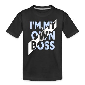 Ich Bin Mein Eigener Chef Unternehmer CEO Gründer - Kinder Premium Bio T-Shirt - Schwarz - Vorne