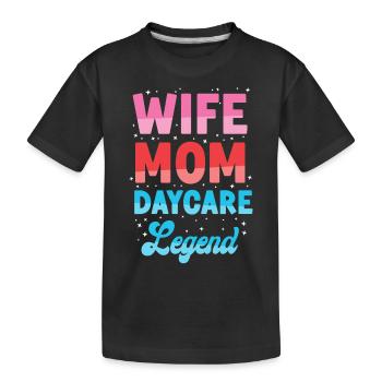 Childcare Daycare Provider Teacher - Kids' Premium Organic T-Shirt - black - Front