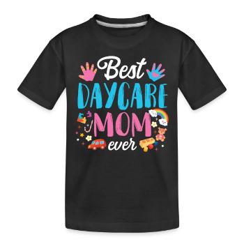 Childcare Daycare Provider Teacher - Kids' Premium Organic T-Shirt - black - Front