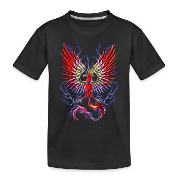 Oiseau-tonnerre mythique cryptide - T-shirt bio Premium Enfant - noir - Devant