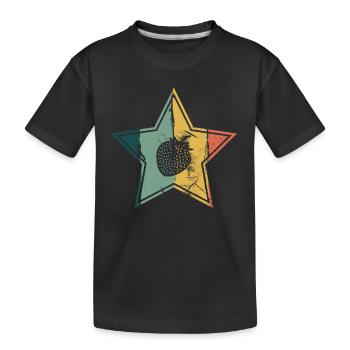 Strawberry Fruit Lover Retro Healthy Gift idea - Kinder Premium Bio T-Shirt - Schwarz - Vorne