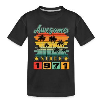 Awesome Since 1971 - Kinder Premium Bio T-Shirt - Schwarz - Vorne