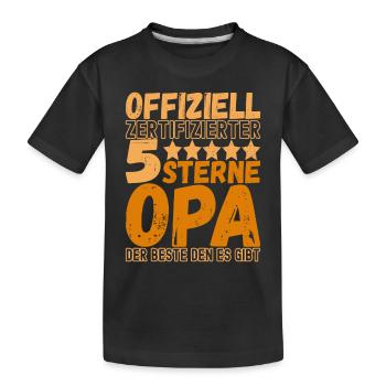 Opa Großvater - Kinder Premium Bio T-Shirt - Schwarz - Vorne