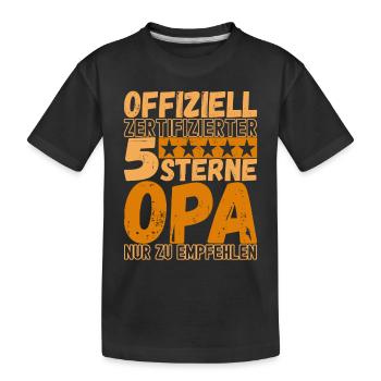 Opa Großvater - Kinder Premium Bio T-Shirt - Schwarz - Vorne