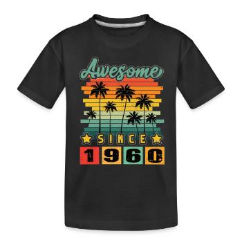 Awesome Since 1960 - Kinder Premium Bio T-Shirt - Schwarz - Vorne