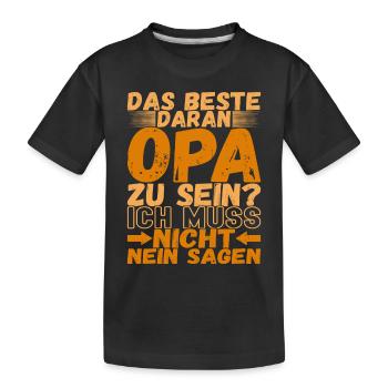 Opa Großvater - Kinder Premium Bio T-Shirt - Schwarz - Vorne