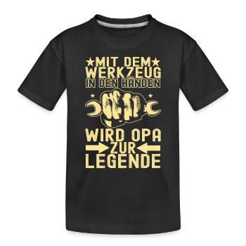 Opa Großvater - Kinder Premium Bio T-Shirt - Schwarz - Vorne