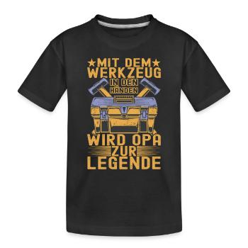 Opa Großvater - Kinder Premium Bio T-Shirt - Schwarz - Vorne