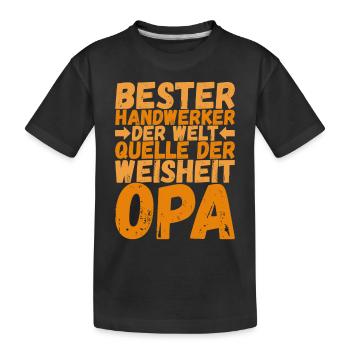 Opa Großvater - Kinder Premium Bio T-Shirt - Schwarz - Vorne