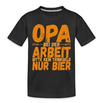 Opa Großvater - Kinder Premium Bio T-Shirt - Schwarz - Vorne