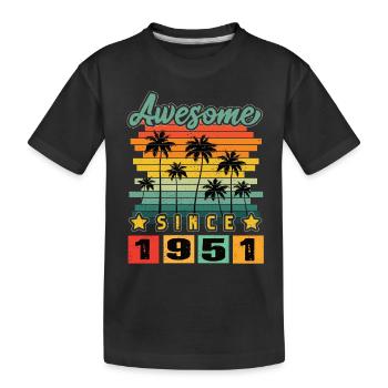 Awesome Since 1951 - Kinder Premium Bio T-Shirt - Schwarz - Vorne