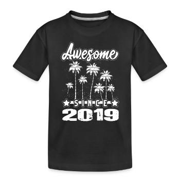 Awesome Since 2019 - Kinder Premium Bio T-Shirt - Schwarz - Vorne