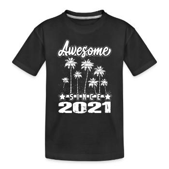 Awesome Since 2021 - Kinder Premium Bio T-Shirt - Schwarz - Vorne