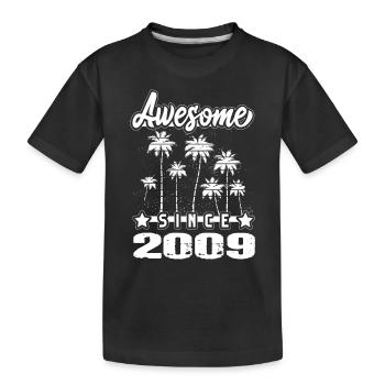 Awesome Since 2009 - Kinder Premium Bio T-Shirt - Schwarz - Vorne