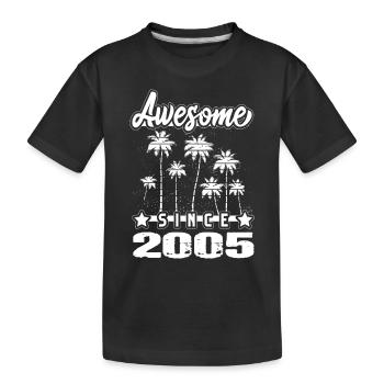 Awesome Since 2005 - Kinder Premium Bio T-Shirt - Schwarz - Vorne