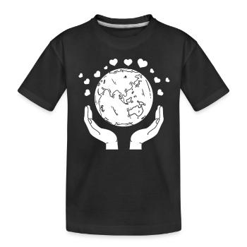 Tag der Erde Klimawandel Umwelt Tag der Erde - Kinder Premium Bio T-Shirt - Schwarz - Vorne