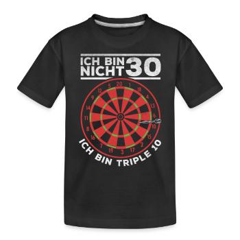 Ich bin nicht 30 Ich bin triple 10 - Geburtstag - Kinder Premium Bio T-Shirt - Schwarz - Vorne