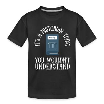 Historien de recherche Conservateur de musée et archiviste - T-shirt bio Premium Enfant - noir - Devant