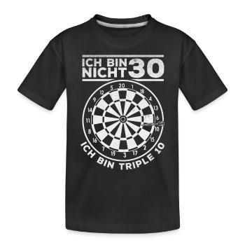 Ich bin nicht 30 Ich bin triple 10 I Geburtstag - Kinder Premium Bio T-Shirt - Schwarz - Vorne