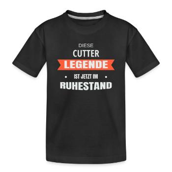Rente Ruhestand Pension Cutter - Kinder Premium Bio T-Shirt - Schwarz - Vorne