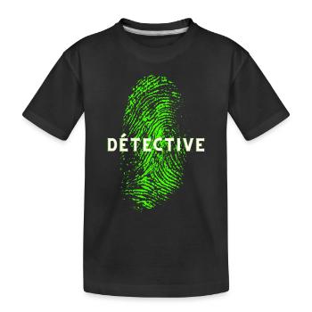 DÉTECTIVE EMPREINTE DIGITALE ADN - T-shirt bio Premium Enfant - noir - Devant