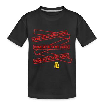 DÉTECTIVE POLICE LINES INDICE ENQUÊTE - T-shirt bio Premium Enfant - noir - Devant