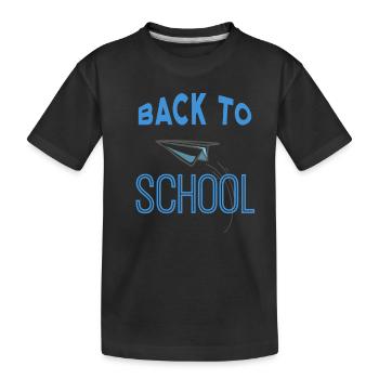 Back to school - Kids' Premium Organic T-Shirt - black - Front