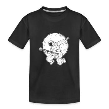 Guitar Astronaut Guitar Player - Kinder Premium Bio T-Shirt - Schwarz - Vorne