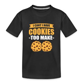 Backen Kuchen Bäckerei Konditorei Kochen Küche Leb - Kinder Premium Bio T-Shirt - Schwarz - Vorne
