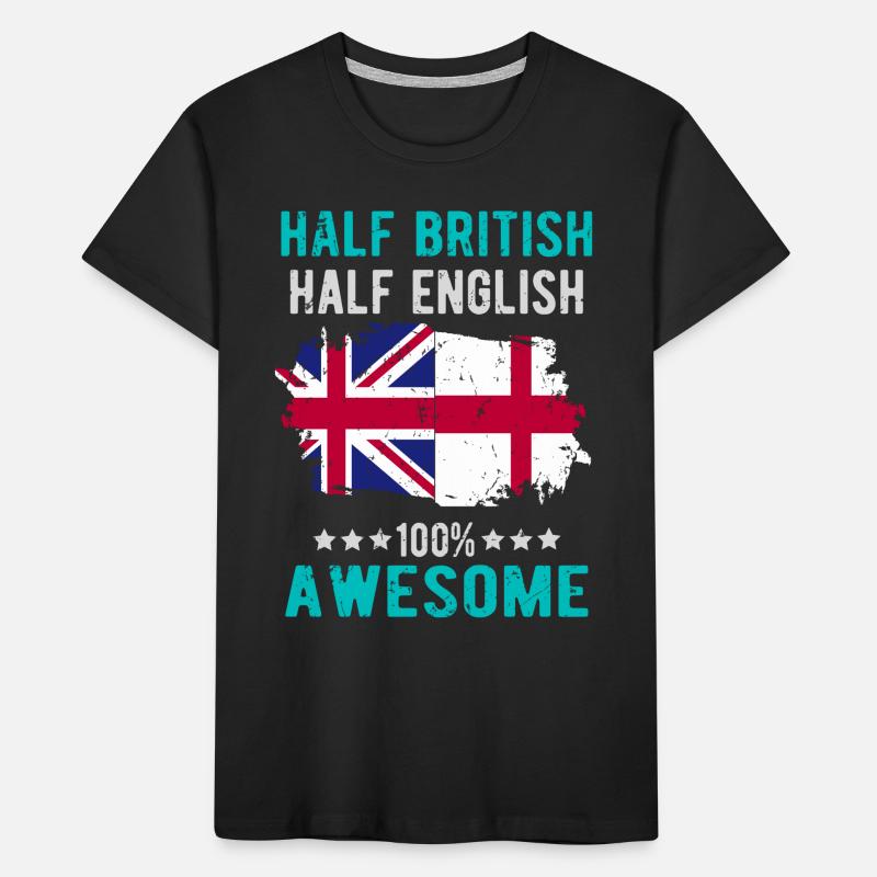 Half British Half English Kids' Premium Organic T-Shirt