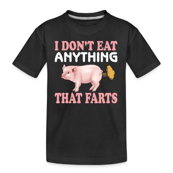 Vegetarier Veganer Vegan Veggie Tierschutz Gemüse - Kinder Premium Bio T-Shirt - Schwarz - Vorne