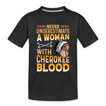 Indianer Ureinwohner Amerika Native American - Kinder Premium Bio T-Shirt - Schwarz - Vorne