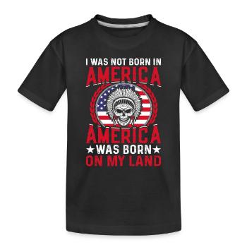 Indianer Ureinwohner Amerika Native American - Kinder Premium Bio T-Shirt - Schwarz - Vorne