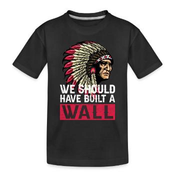 Indianer Ureinwohner Amerika Native American - Kinder Premium Bio T-Shirt - Schwarz - Vorne