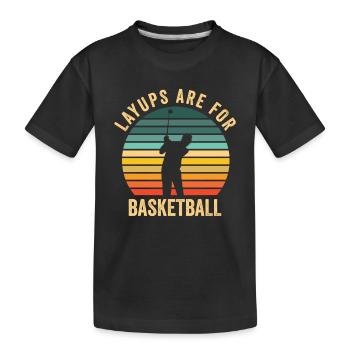 Golf Golfeur Balle de golf Golfeurs Clubs de golf - T-shirt bio Premium Enfant - noir - Devant
