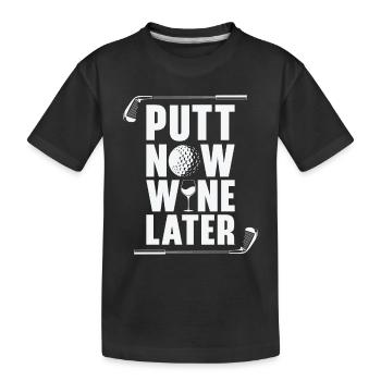 Golf Golfeur Balle de golf Golfeurs Clubs de golf - T-shirt bio Premium Enfant - noir - Devant