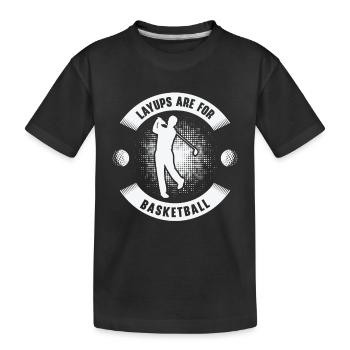 Golf Golfeur Balle de golf Golfeurs Clubs de golf - T-shirt bio Premium Enfant - noir - Devant