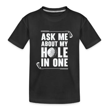 Golf Golfeur Balle de golf Golfeurs Clubs de golf - T-shirt bio Premium Enfant - noir - Devant