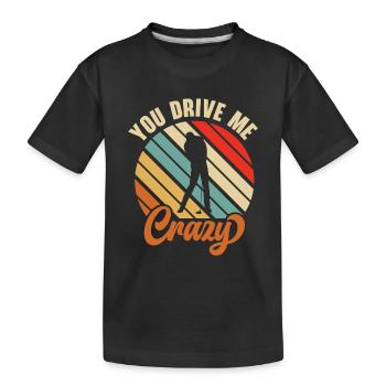 Golf Golfeur Balle de golf Golfeurs Clubs de golf - T-shirt bio Premium Enfant - noir - Devant