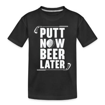 Golf Golfeur Balle de golf Golfeurs Clubs de golf - T-shirt bio Premium Enfant - noir - Devant
