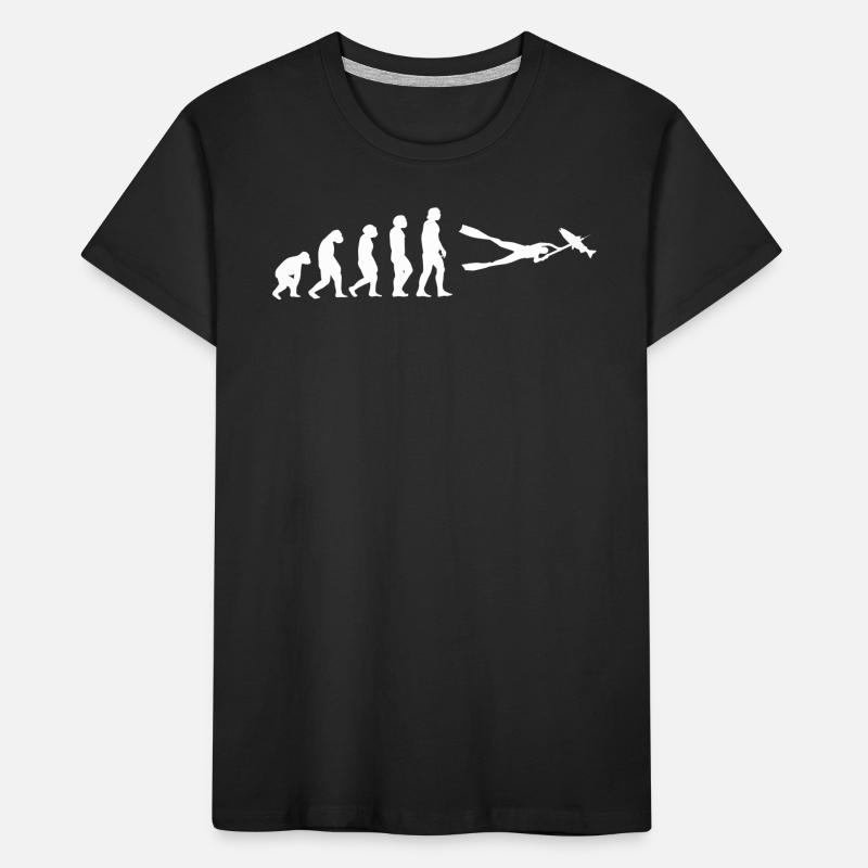 Speerfischen Evolution Kinder Premium Bio T-Shirt